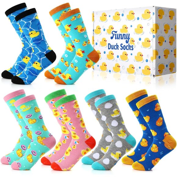 6 Pair Christmas Socks Gift Set Women Men Cute Cartoon Animal Novelty